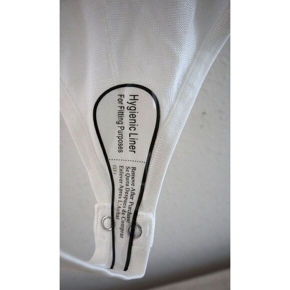 Good American GB0386 Women Sz 0/XS White Extreme Sheer Cut Out Back Bodysuit $85 - Picture 4 of 5